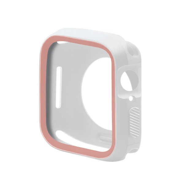 OEM Θήκη Σιλικόνης silicone case για Apple Watch 7 45mm Λευκό - Ρόζ